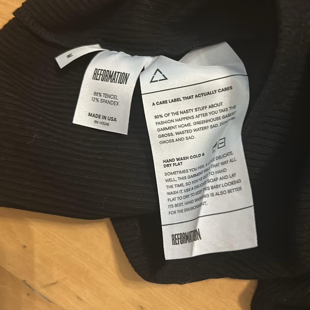 Reformation Ribbed Black Pants - Picture 5 of 6